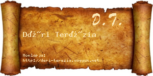 Déri Terézia névjegykártya