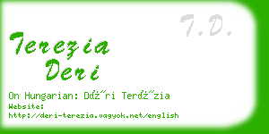 terezia deri business card